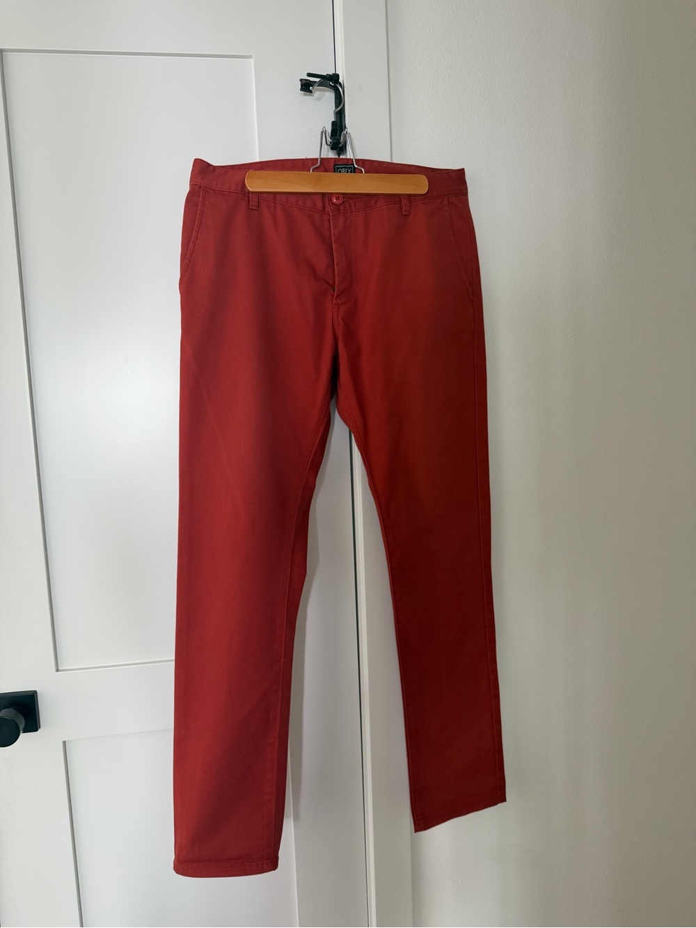 Obey Men's Red Casual Pants